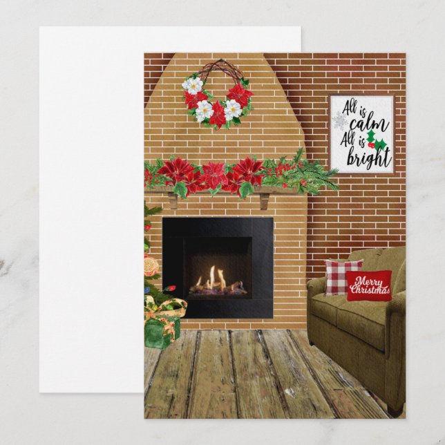 Weihnachts-Feuerplatz ist alles ruhig ist alles is (Vorne/Hinten)