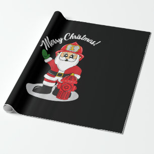 Weihnachts-Feuerwehrmann Weihnachten Winter Geschenkpapier