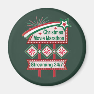 Weihnachts-Film Marathon Retro Marquee Festival Magnet