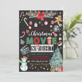 Weihnachts-Filmabend-Feier Einladung