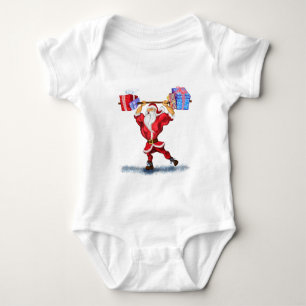 Weihnachts-Fitness Santa Baby Bodysuit Strampler