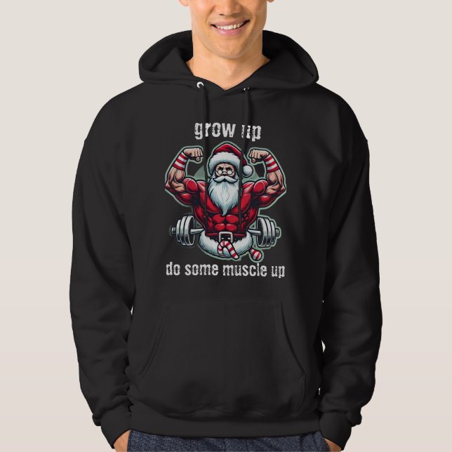Weihnachts-Fitness-Shirt Hoodie (Vorderseite)
