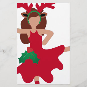 Weihnachts-Flamenco-Tänzer-Emoji Briefpapier