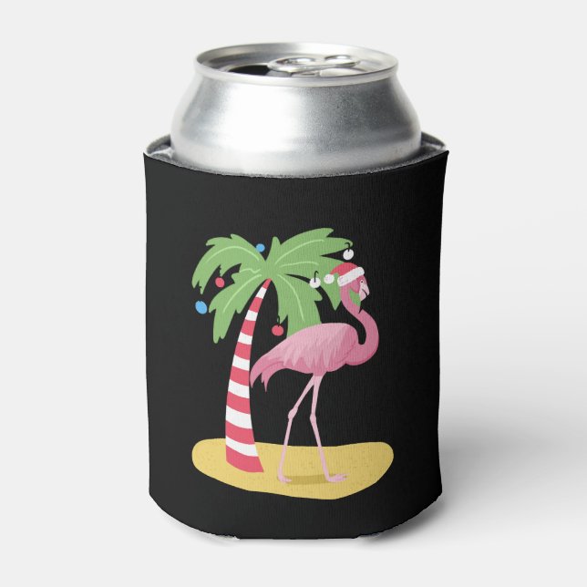 Weihnachts Flamingo Beach Dosenkühler (Kanne Vorderseite)