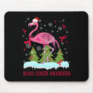 Weihnachts-Flamingo-Blutkrebs-Bewusstseinsgeschenk Mousepad
