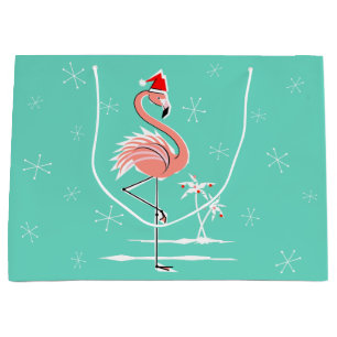 Weihnachts Flamingo große Geschenktasche Geschenktüte