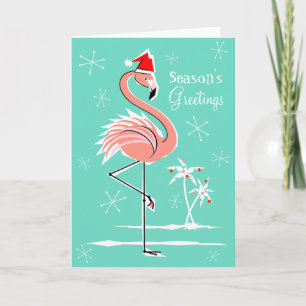 Weihnachts-Flamingo-Jahreszeit-Grüße Feiertagskarte