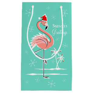 Weihnachts Flamingo Jahreszeit Grüße klein Kleine Geschenktüte