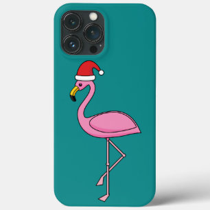Weihnachts-Flamingo mit Weihnachtsmannmütze Case-Mate iPhone Hülle