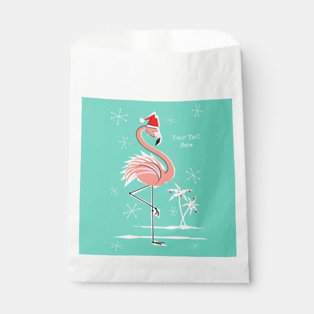Weihnachts-Flamingo-Text Gevor-Tasche Geschenktütchen (Vorderseite)
