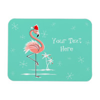Weihnachts-Flamingo-Text-Magnet flexibel