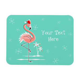 Weihnachts-Flamingo-Text-Magnet flexibel Magnet