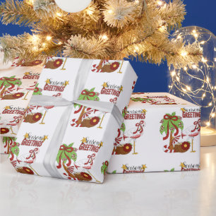 Weihnachts-Flamingo-Weihnachtsverpackung Geschenkpapier