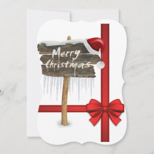 Weihnachts-Flat-Grußkarte, Frohe Weihnachten Karte