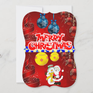 Weihnachts-Flat-Grußkarte, Frohe Weihnachten Karte