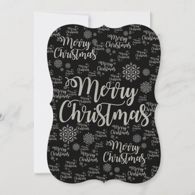 Weihnachts-Flat-Grußkarte, Frohe Weihnachten Karte (Vorderseite)