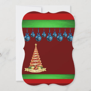 Weihnachts-Flat-Grußkarte, Frohe Weihnachten Karte