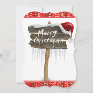 Weihnachts-Flat-Grußkarte, Frohe Weihnachten Karte