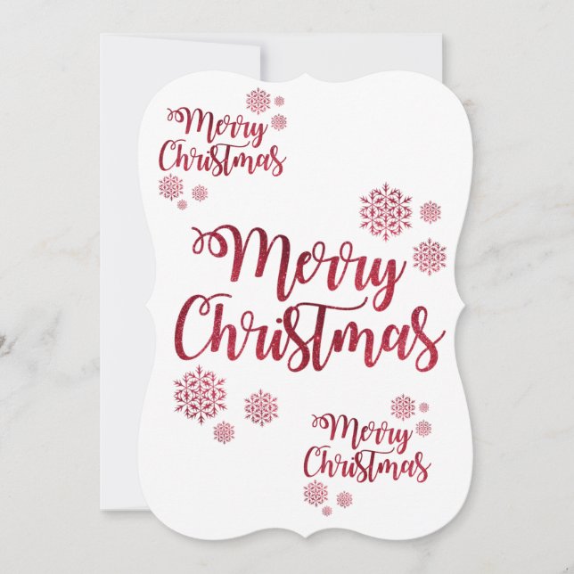 Weihnachts-Flat-Grußkarte, Frohe Weihnachten Karte (Vorderseite)