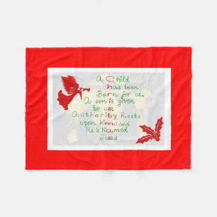 Weihnachts Fleece Blanket/A Child ist Geboren