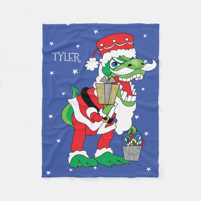 Weihnachts-Fleece Blanket/Kleiner WeihnachtsmannSa Fleecedecke (Vorderseite)