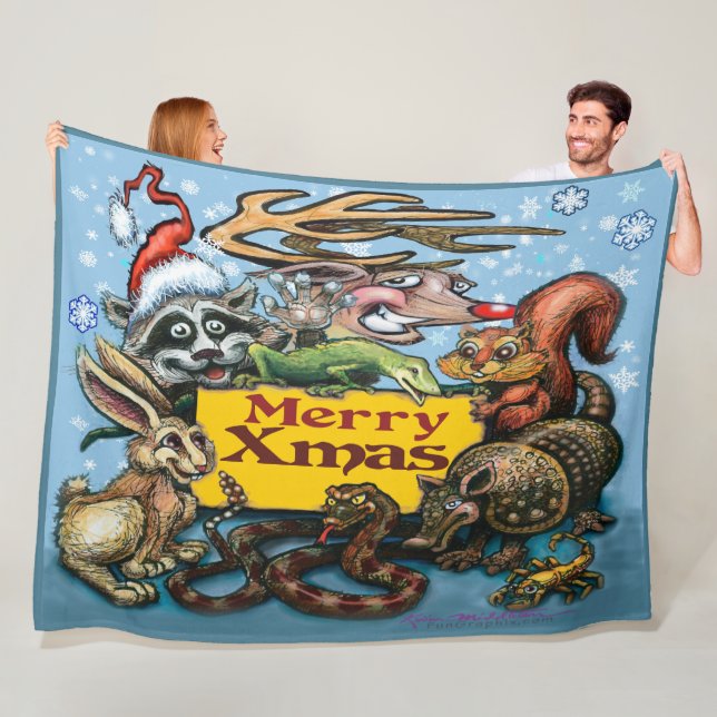 Weihnachts-Fleece-Decke Fleecedecke (Beispiel)