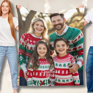Weihnachts-Fleece-Decken Großeltern-Geschenke Foto Fleecedecke