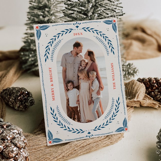 Weihnachts-Folklorekunst-Urlaubskarte Einladung (Von Creator hochgeladen)