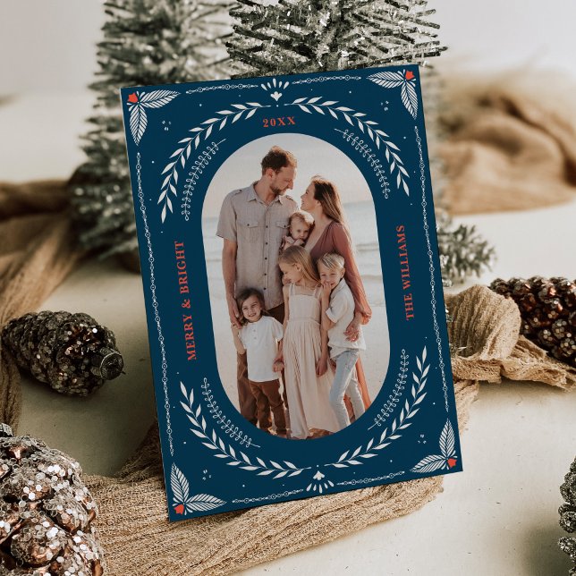 Weihnachts-Folklorekunst-Urlaubskarte Einladung (Von Creator hochgeladen)