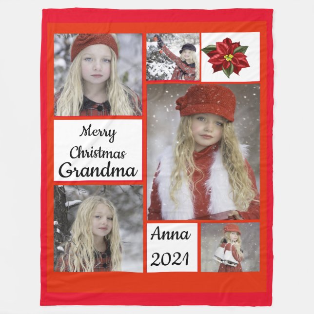 Weihnachts-Foto Fleece Blanket (Vorderseite)