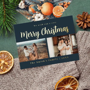Weihnachts-Foto Folien Feiertagspostkarte