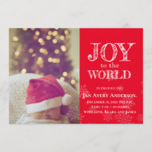 Weihnachts-Foto Freude an der World Baby Ankündigu