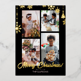 Weihnachts-Foto-Grußkarte | Foil Letting Folieneinladung