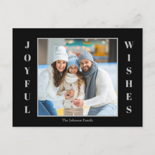 Weihnachts-Foto Joyful Wünsche Feiertagspostkarte
