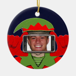 Weihnachts-Foto Keramik Ornament