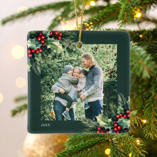 Weihnachts-Foto Keramikornament