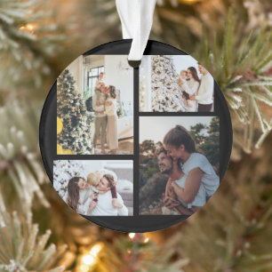 Weihnachts-Foto-Ornament, Foto-Collage Weihnachten Ornament