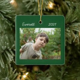 Weihnachts-Foto-Ornament Keramikornament