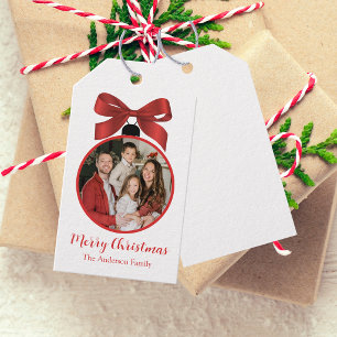 Weihnachts-Foto-Ornament Rot Geschenkanhänger