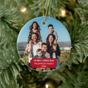 Weihnachts-Foto Portrait Weihnachten Keramik Ornament