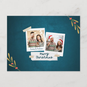 Weihnachts Foto Post Card mit Gruß Feiertagspostkarte