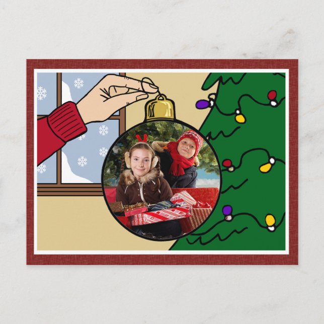 Weihnachts-Foto Postkarte (Vorderseite)