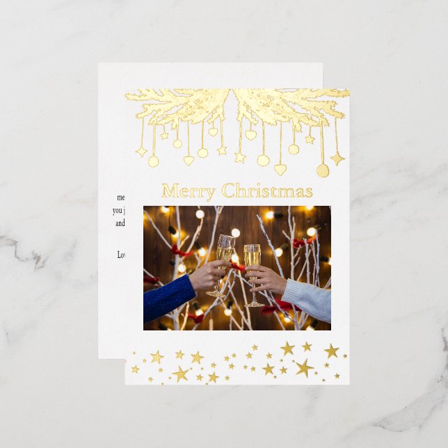 Weihnachts-Foto Postkarte, Fohlen Postkarte (Vorderseite/Rückseite)
