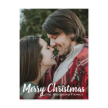 Weihnachts-Foto Postkarte | Kundenfreundliche Begr