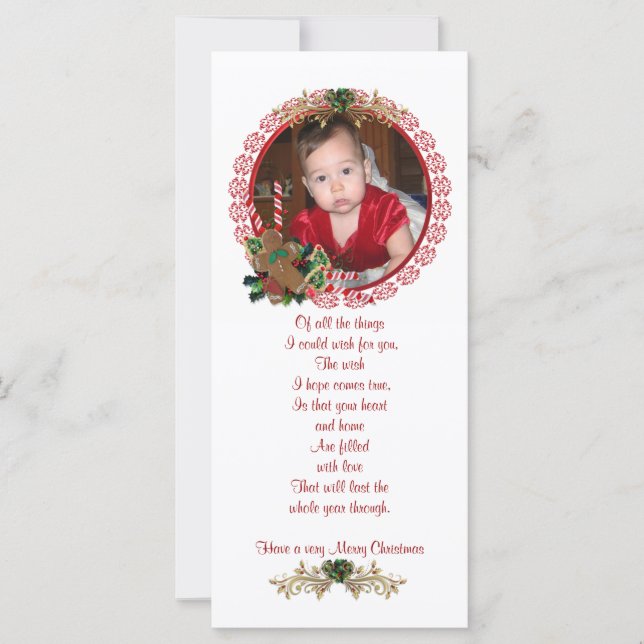 Weihnachts-Foto-Rackkarte (Vorderseite)