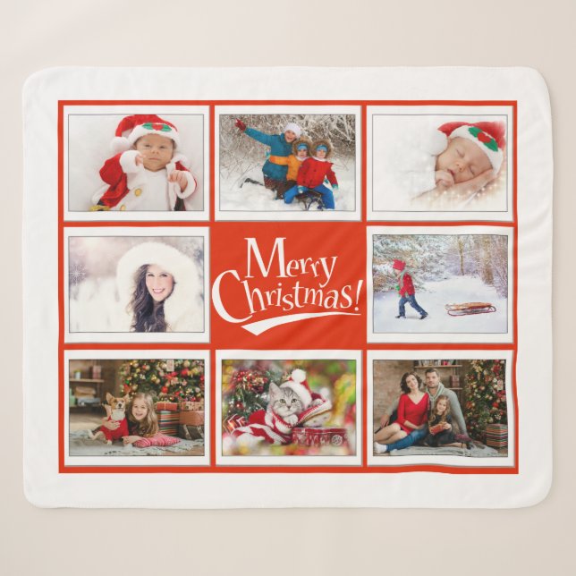 Weihnachts-Foto Sherpa Blanket Sherpadecke (Vorderseite (Horizontal))