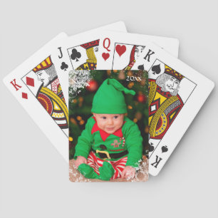 Weihnachts-Foto Snowflake Rahmen 2 Urlaub Spielkarten