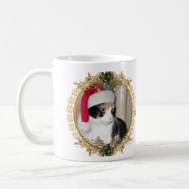 Weihnachts-Foto-Tasse für Haustierbesitzer Kaffeetasse (Links)