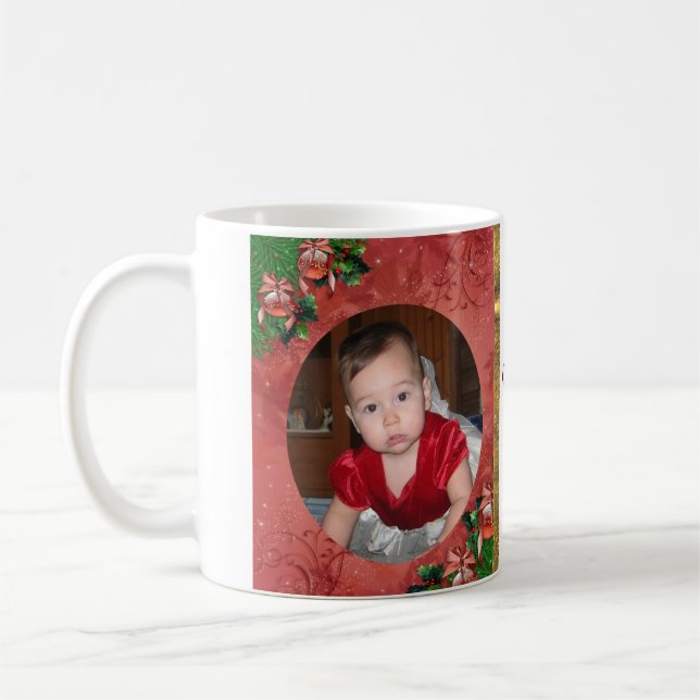 Weihnachts-Foto-Tasse Kaffeetasse (Links)