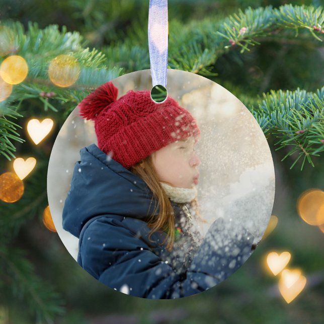 Weihnachts-Foto Wasserfarbe Heilige Berries Grüne Keramik Ornament (Christmas photo elegant holiday holly greenery and foliage ornament. )